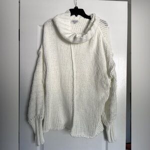 White Birch Cream Cowl Neck Sweater